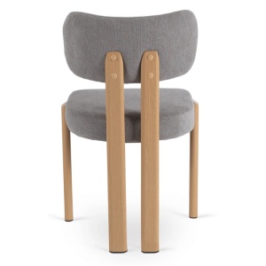 SCAUN DINING, ARTIM MEBLE, REALIZAT DIN METAL SI TEXTIL BOUCLE, CULOARE STEJAR/GRI, STIL MODERN - Img 4