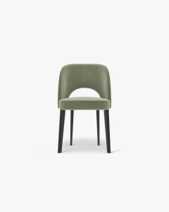 SCAUN DINING/BIROU BOWE, VERDE, TAPITAT CU TAPITERIE DIN TEXTIL CATIFEA MAGIC VELVET SI LEMN MASIV DE FAG, MICADONI - Img 2