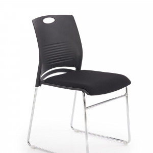 SCAUN DINING CALI NEGRU/CROM STIL MODERN HALMAR - Img 1