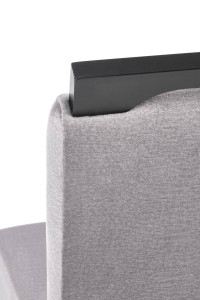 SCAUN DINING CLARION 2, GRI MONOLITH 85/NEGRU, CU TAPITERIE DIN STOFA FINA SI PICIOARE DIN LEMN MASIV, STIL CLASIC - Img 7