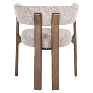 SCAUN DINING CONTIGO MOCCA FANCY, 214061, CONFECTIONAT DIN POLIESTER, LEMN MASIV SI SPUMA, BEJ/MARO, STIL MODERN - Img 3