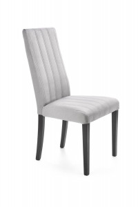 SCAUN DINING DIEGO 2, GRI MONOLITH 85/NEGRU, CU TAPITERIE DIN CATIFEA SI PICIOARE DIN LEMN MASIV, STIL CLASIC