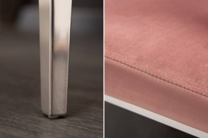SCAUN DINING, DIN METAL SI CATIFEA ROZ INCHIS, DESIGN BAROC, ARTIM GROUP SELECTION - Img 6