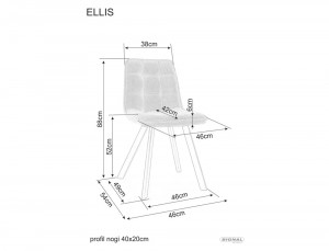 SCAUN DINING ELLIS, BEJ 34/NEGRU MAT, TAPITERIE DIN STOFA BJORN SI PICIOARE DIN METAL, STIL MODERN - Img 6
