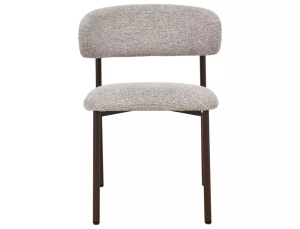 SCAUN DINING, ELTON II, CULOARE BEJ 253/NUC, TAPITERIE DIN TEXTIL SI METAL, STIL MODERN - Img 2