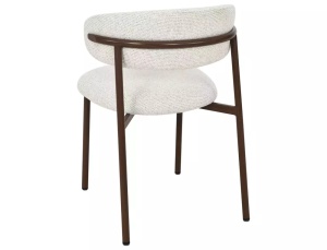 SCAUN DINING, ELTON II, CULOARE BEJ DESCHIS 255/NUC, TAPITERIE DIN TEXTIL SI METAL, STIL MODERN - Img 3