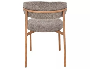 SCAUN DINING, ELTON II, CULOARE CAPPUCCINO 256/STEJAR, TAPITERIE DIN TEXTIL SI METAL, STIL MODERN - Img 5