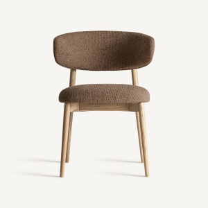 SCAUN DINING ERLEC, DIN LEMN DE ARTAR SI TEXTIL, CULOARE NATUR/MARO, DESIGN CONTEMPORAN, VICAL HOME - Img 2