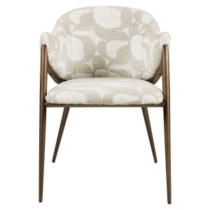 SCAUN DINING, GWEN, REALIZAT DIN METAL, FURNIR LEMN SI TEXTIL, CULOARE NATUR/ALAMA, DESIGN DEOSEBIT, RICHMOND INTERIORS - Img 3