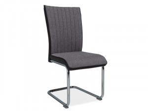 SCAUN DINING H-930 GRI/NEGRU/CROM STIL MODERN