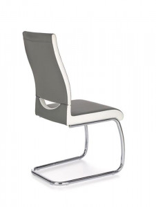 SCAUN DINING K103 GRI/ALB/CROM STIL MODERN HALMAR - Img 3