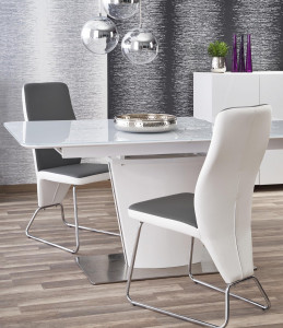 SCAUN DINING K299 GRI/ALB/CROM STIL MODERN HALMAR - Img 3