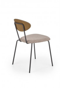 SCAUN DINING K361 GRI-BEJ/NEGRU/NUC STIL MODERN HALMAR - Img 2