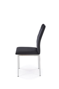 SCAUN DINING K578, NEGRU 66/CROM, TAPITERIE DIN CATIFEA SI PICIOARE DIN METAL, STIL MODERN - Img 3