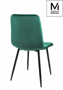 SCAUN DINING, LARA, VERDE INCHIS/NEGRU, CU TAPITERIE DIN CATIFEA - Img 4