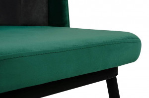 SCAUN DINING, MARCEL, GRI/NEGRU/ARGINTIU/VERDE, CU TAPITERIE DIN CATIFEA, STIL MODERN - Img 5