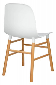 SCAUN DINING, NATURAL/ALB, DIN POLIPROPILENA SI LEMN DE FAG, IKAR, STIL MODERN - Img 3
