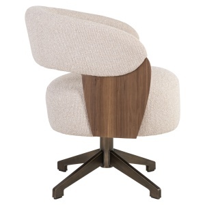 SCAUN DINING POLLUX, REALIZAT DIN METAL, LEMN DE FAG SI TEXTIL, CULOARE MARO/BEJ, DESIGN DEOSEBIT, RICHMOND INTERIORS - Img 5