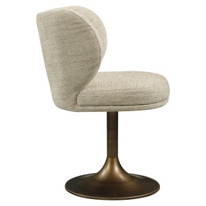 SCAUN DINING ROTATIV AMELY, DIN METAL SI TEXTIL, DE CULOARE CUPRU/CREM, RICHMOND INTERIORS - Img 7