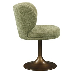 SCAUN DINING ROTATIV AMELY, DIN METAL SI TEXTIL, DE CULOARE CUPRU/FISTIC, RICHMOND INTERIORS - Img 5