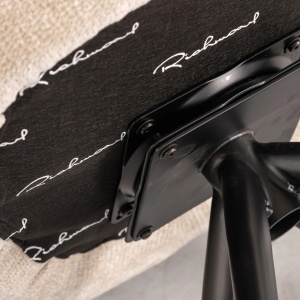 SCAUN DINING ROTATIV KAYLA, REALIZAT DIN METAL, LEMN DE FAG SI TEXTIL, CULOARE CREM, DESIGN DEOSEBIT, RICHMOND INTERIORS - Img 10