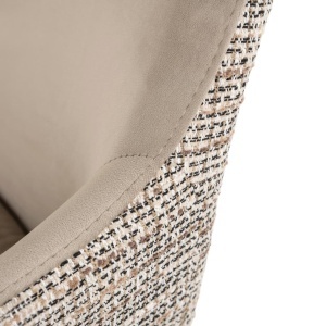 SCAUN DINING ROTATIV LISONNE, REALIZAT DIN METAL SI TEXTIL, CULOARE CREM, DESIGN DEOSEBIT, RICHMOND INTERIORS - Img 8