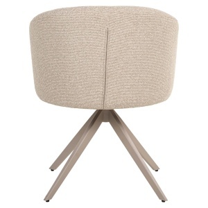 SCAUN DINING ROTATIV OLIVIA, REALIZAT DIN METAL, LEMN DE FAG SI TEXTIL, CULOARE CREM, DESIGN DEOSEBIT, RICHMOND INTERIORS - Img 5
