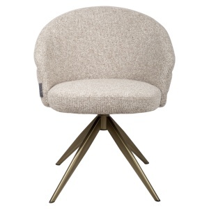 SCAUN DINING ROTATIV ZENDAYA, REALIZAT DIN METAL, LEMN DE FAG SI TEXTIL IGNIFUG, CULOARE MARO, DESIGN DEOSEBIT, RICHMOND INTERIORS - Img 3