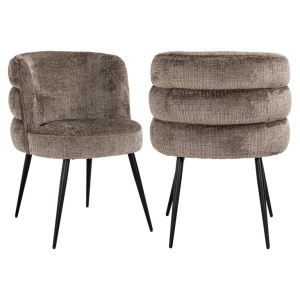 SCAUN DINING STELLA STONE CHENILLE NIAGARA 104, S4745, CONFECTIONAT DIN 100% POLIESTER, SPUMA, METAL SI LEMN DE PIN, RICHMOND INTERIORS
