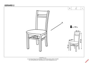 SCAUN DINING STIL GERARD 2, GRI INARI 91/ALB, TAPITERIE DIN STOFA SI PICIOARE DIN LEMN MASIV DE FAG, STIL CLASIC - Img 2