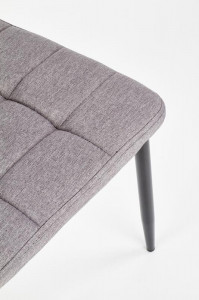 SCAUN DINING STIL K292, GRI/NEGRU, CU TAPITERIE DIN STOFA SI PICIOARE DIN METAL, STIL MODERN - Img 4
