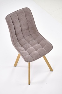 SCAUN DINING STIL K332, GRI 07/STEJAR, CU TAPITERIE DIN TEXTIL SI PICIOARE DIN METAL, STIL MODERN - Img 6
