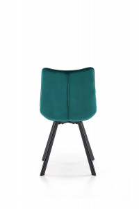 SCAUN DINING STIL K332, TURCOAZ/NEGRU, CU TAPITERIE DIN CATIFEA SI PICIOARE DIN METAL, STIL MODERN - Img 2