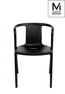 SCAUN DINING/TERASA AIR, NEGRU MAT, DIN POLIPROPILENA, STIL MODERN - Img 3
