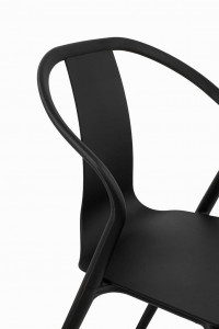 SCAUN DINING/TERASA VINCENT, NEGRU, DIN POLIPROPILENA, STIL MODERN - Img 6