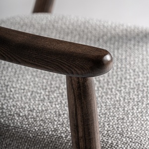 SCAUN DINING TERNAT, MARO SI GRI, REF.36082, PRELUCRAT MANUAL, CONFECTIONAT DIN LEMN DE FRASIN, SPUMA SI TEXTIL, STIL MODERN - Img 5