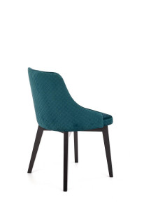 SCAUN DINING TOLEDO 3, VERDE MONOLITH 37/NEGRU, CU TAPITERIE DIN CATIFEA SI PICIOARE DIN LEMN MASIV, STIL CLASIC - Img 8