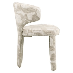 SCAUN DINING, VIOLA, REALIZAT DIN METAL, PLACAJ SI TEXTIL, CULOARE CREM, DESIGN DEOSEBIT, RICHMOND INTERIORS - Img 4
