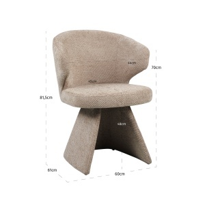 SCAUN DINING, ZENITH, REALIZAT DIN METAL SI TEXTIL, CULOARE MARO, DESIGN DEOSEBIT, RICHMOND INTERIORS - Img 3