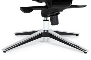 SCAUN DIRECTORIAL DE LUX, ARTIM LOUNGE BUSINESS, REALIZAT PIELE NATURALA ITALIANA SI LEMN, CULOARE NEGRU/NUC, STIL EAMES - Img 11