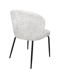 SCAUN MODERN, ELEGANT SI CONFORTABIL, GRETA, ALB/NEGRU, CU TAPITERIE DIN TEXTIL CHENILLE - Img 3
