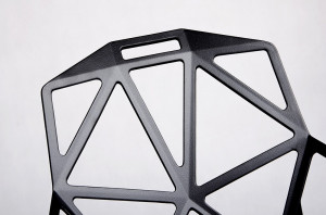 SCAUN NEGRU DIN ALUMINIU SPLIT PREMIUM STIL MODERN - Img 4