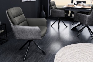 SCAUN OFFICE, BIG GEORGE, GRI, TEXTIL FIN SI PIELE NATURALA, ARTIM GROUP SELECTION - Img 5