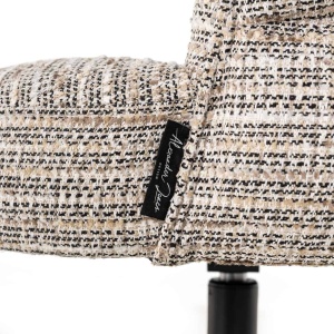 SCAUN PIVOTANT ALEXANDER JONES BEIGE COCO, 212322, CONFECTIONAT DIN POLIESTER, METAL, LEMN SI SPUMA, BEJ, STIL MODERN - Img 4