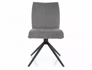 SCAUN PIVOTANT COCO I, GRI 11/NEGRU MAT, TAPITERIE DIN STOFA VARDO SI PICIOARE DIN METAL, STIL MODERN - Img 2