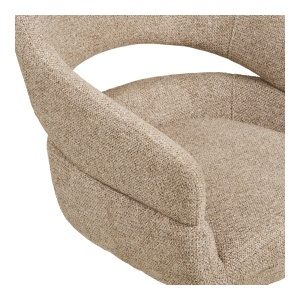 SCAUN ROTATIV DOVER, DIN METAL SI TEXTIL, CULOARE NISIPIU, HOUSE NORDIC - Img 6