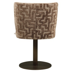 SCAUN ROTATIV FIONA, DIN METAL, LEMN SI TEXTIL, DE CULOARE MARO, DESIGN MODERN - Img 9