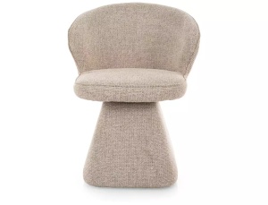 SCAUN ROTATIV, NAGO NOELLE, BEJ 30/NEGRU, TAPITERIE DIN TEXTIL, STIL MODERN - Img 2