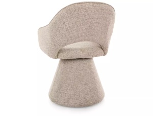 SCAUN ROTATIV, RIKU NOELLE, BEJ 30/NEGRU, TAPITERIE DIN TEXTIL, STIL MODERN - Img 4