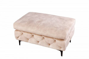 SCAUN/TABURET, BAROCK, CATIFEA DE CULOAREA SAMPANIEI, STIL CHESTERFIELD - Img 5